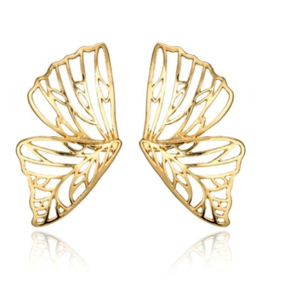 Stunning Gold Butterfly Earrings